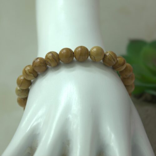 Camel Jasper 8mm Natural Stone Bracelet