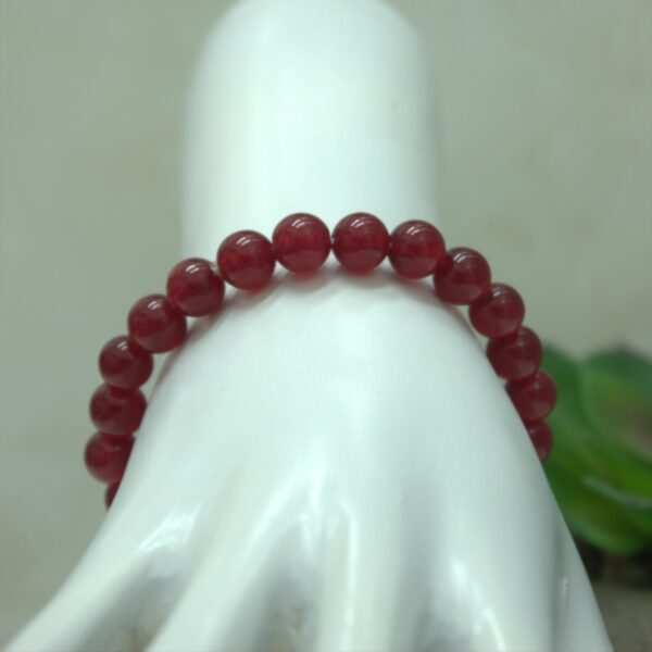 Red Banded Agate Onyx Bracelet - To Heal Evil Eye Effects