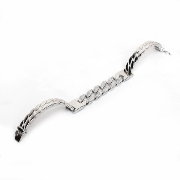 92.5 Silver Cuban Chain Bracelet - Classic and Stylish Silver Jewelry - Image 3