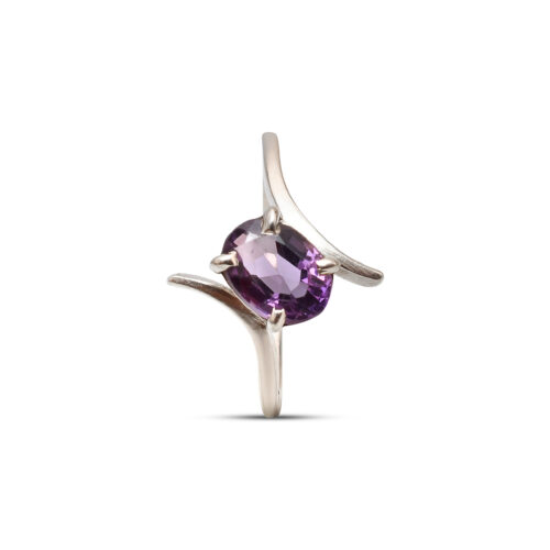 Natural Amethyst Stone Ring Silver 92.5 – Ge...