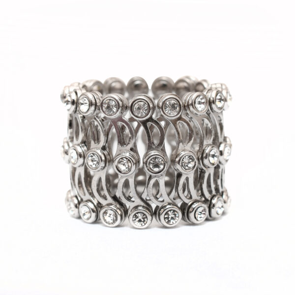 92.5 Silver Flexible Ring Kada Bracelet - Adjustable and Stylish Silver Jewelry - Image 2