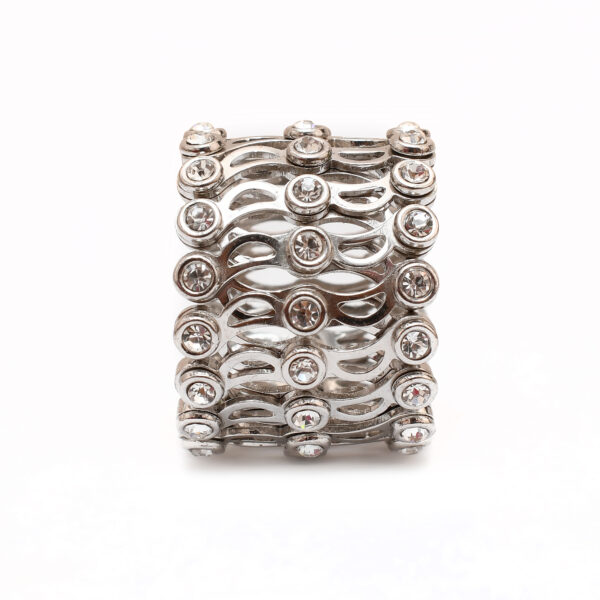 92.5 Silver Flexible Ring Kada Bracelet - Adjustable and Stylish Silver Jewelry - Image 3